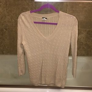 J. Crew v-neck cable knit sweater